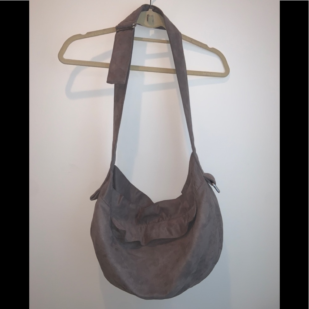 Suede Dog Carrying Purse